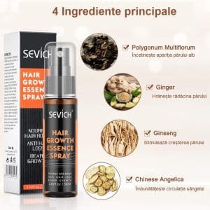 Sprej na urýchlenie rastu vlasov, proti vypadávaniu vlasov, prírodný, unisex, Sevich, 30 ml – Obrázok 5
