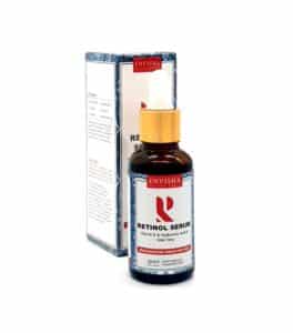 Sérum na tvár s kyselinou hyalurónovou, retinolové sérum 2,5 %, vitamín E, aloe vera, Envisha Sevich, 30 ml – Obrázok 2