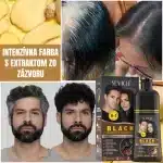 Čierny farbiaci šampón – rýchlo zakryje šediny, bez amoniaku, so zázvorom, Sevich, 500 ml – Obrázok 2