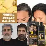 Čierny farbiaci šampón – rýchlo zakryje šediny, bez amoniaku, so zázvorom, Sevich, 500 ml – Obrázok 3
