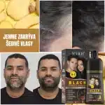 Čierny farbiaci šampón – rýchlo zakryje šediny, bez amoniaku, so zázvorom, Sevich, 500 ml – Obrázok 4