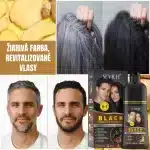 Čierny farbiaci šampón – rýchlo zakryje šediny, bez amoniaku, so zázvorom, Sevich, 500 ml – Obrázok 5