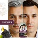 Farbiaci šampón bez amoniaku – krytie šedín, s prírodnými extraktmi, 10 vrecúšok x 30 ml, Tmavohnedá (Saten inchis), Sevich – Obrázok 3